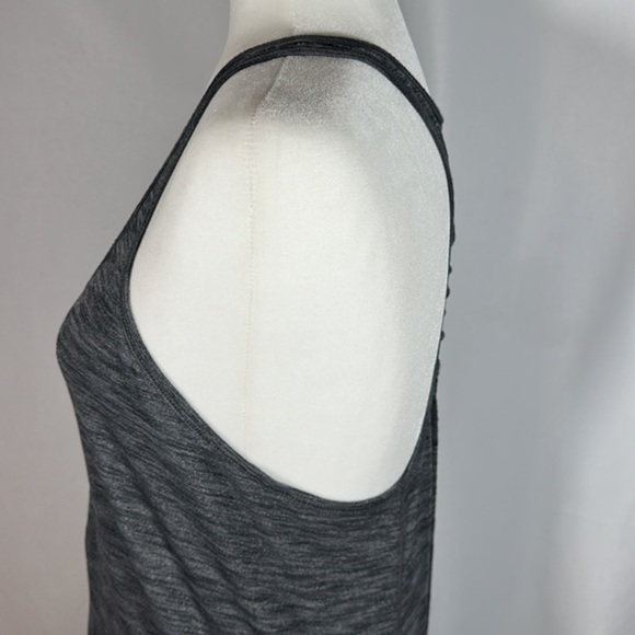 Lululemon Heather Grey Runched Back Racerback Tank Top - Picture 4 of 7